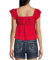 Honey & Sparkle Smocked Bodice Baby Doll Top