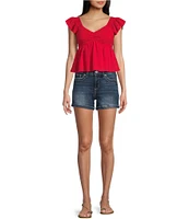 Honey & Sparkle Smocked Bodice Baby Doll Top