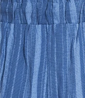 Honey & Sparkle Striped Mid Rise Coordinating Pull-On Shorts