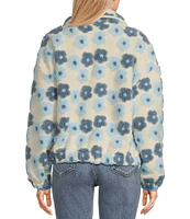 Honey & Sparkle Wubby Flower Printed Cozy Zip-Up Jacket