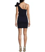 Honey and Rosie Adjustable Rose Strap V-Neckline Scuba Crepe Corset Bodice Dress