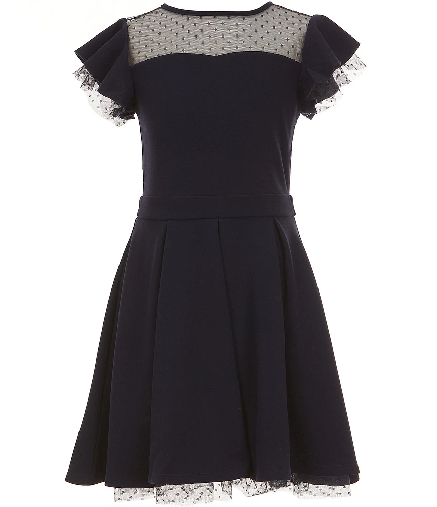 Honey and Rosie Big Girls 7-16 Flutter Sleeve Fit-And-Flare Dress