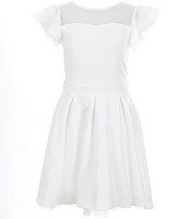 Honey and Rosie Big Girls 7-16 Flutter Sleeve Fit-And-Flare Dress