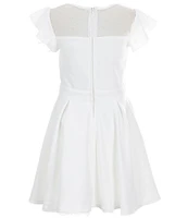 Honey and Rosie Big Girls 7-16 Flutter Sleeve Fit-And-Flare Dress