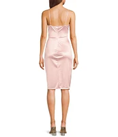 Honey and Rosie Center-Slit Midi Wrap Dress
