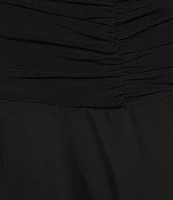 Honey and Rosie Halter Neck Tie Back Corkscrew Skirt Dress