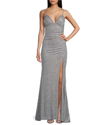 Honey and Rosie Halter Spaghetti Tie Mermaid Shaped Gown