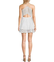 Honey and Rosie Lace Bra Back Fit & Flare Dress