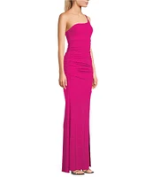 Honey and Rosie One-Shoulder Double Spaghetti Strap Mermaid Shaped Gown