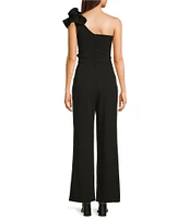 Honey and Rosie One Shoulder Ruffle Jumpsuit