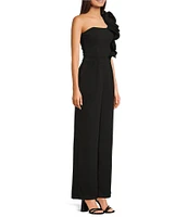 Honey and Rosie One Shoulder Ruffle Jumpsuit