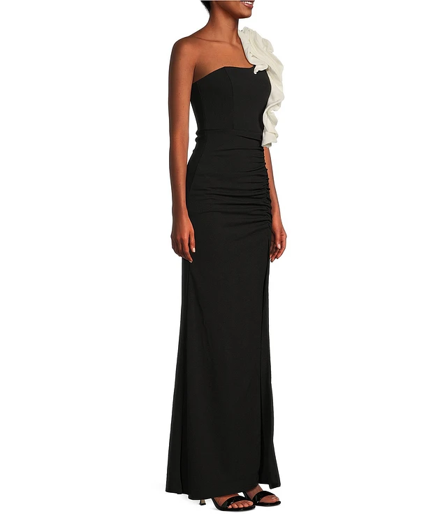 honey and rosie one shoulder dress Honey and Rosie Big Girls One Shoulder Sequin Long Dress, , Ice Blue8