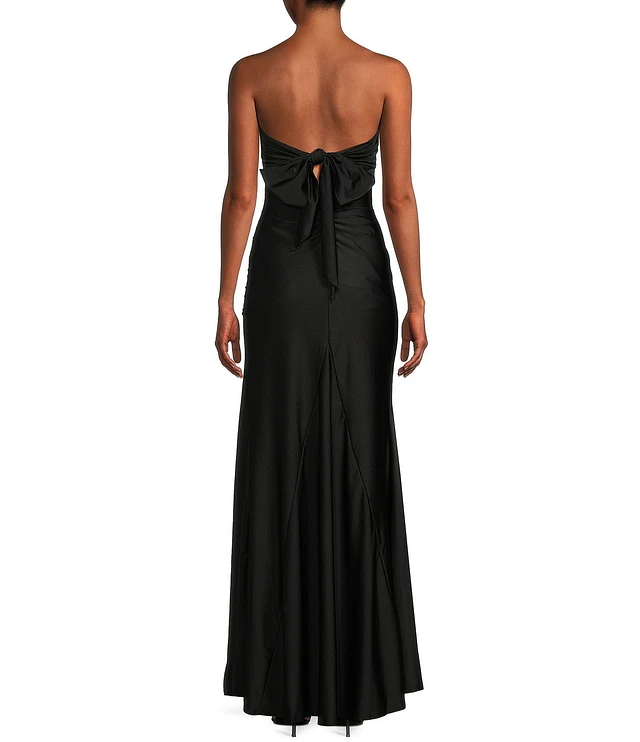honey and rosie black dress Slinky Jersey Rose Detail Cut Out Mini Dress in Black - 6