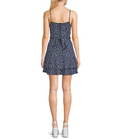 Honey and Rosie Printed Double Hem Fit-And-Flare Mini Dress