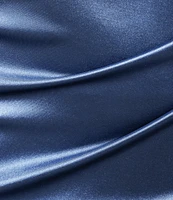 Honey and Rosie Spaghetti Strap Cowl Neck Pleated Waist Dress