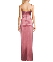 Honey and Rosie Spaghetti Strap Sleeveless Straight Corset-Inspired Bodice Dress