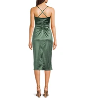 Honey and Rosie Spaghetti Strap Square Neck Ruffle Dress