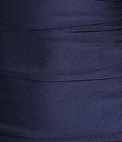 Honey and Rosie Spaghetti Tie Strap Shirred Midi Dress