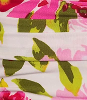 Honey and Rosie Strapless Floral Print Shirred Midi Dress
