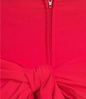 Honey and Rosie Sweetheart Neck Drop Waist Bow Back Midi Dress