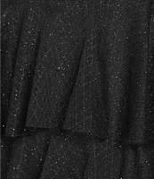 Honey and Rosie Sweetheart Off Shoulder Mesh Drape Ruffle Skirt Dress