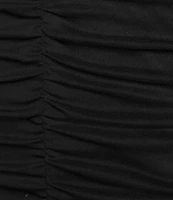 Honey and Rosie Tank Strap V-Neckline Fitted Midi Shirred Dress