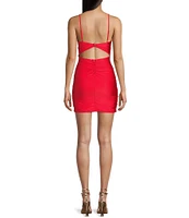 Honey and Rosie V-Neck Bar Back Shirred Dress