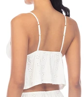 Honeydew Intimates Charli Jersey Eyelet Lace Cut & Sewn Open Tie-Front Cami