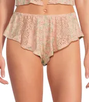 Honeydew Intimates Charli Jersey Floral Eyelet Lace Cheeky Short