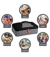 Hot Logic Portable Oven and Food Warmer Casserole Carrier Houndstooth Print Expandable Tote Bag