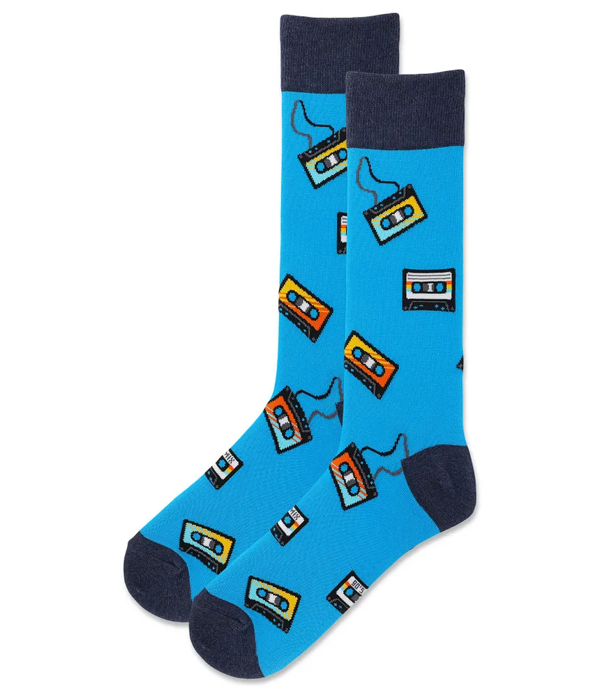 Hot Sox Cassette Tape Crew Socks