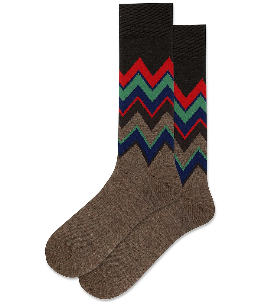 Hot Sox Chevron Crew Dress Socks