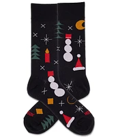 Hot Sox Geo Christmas Crew Socks