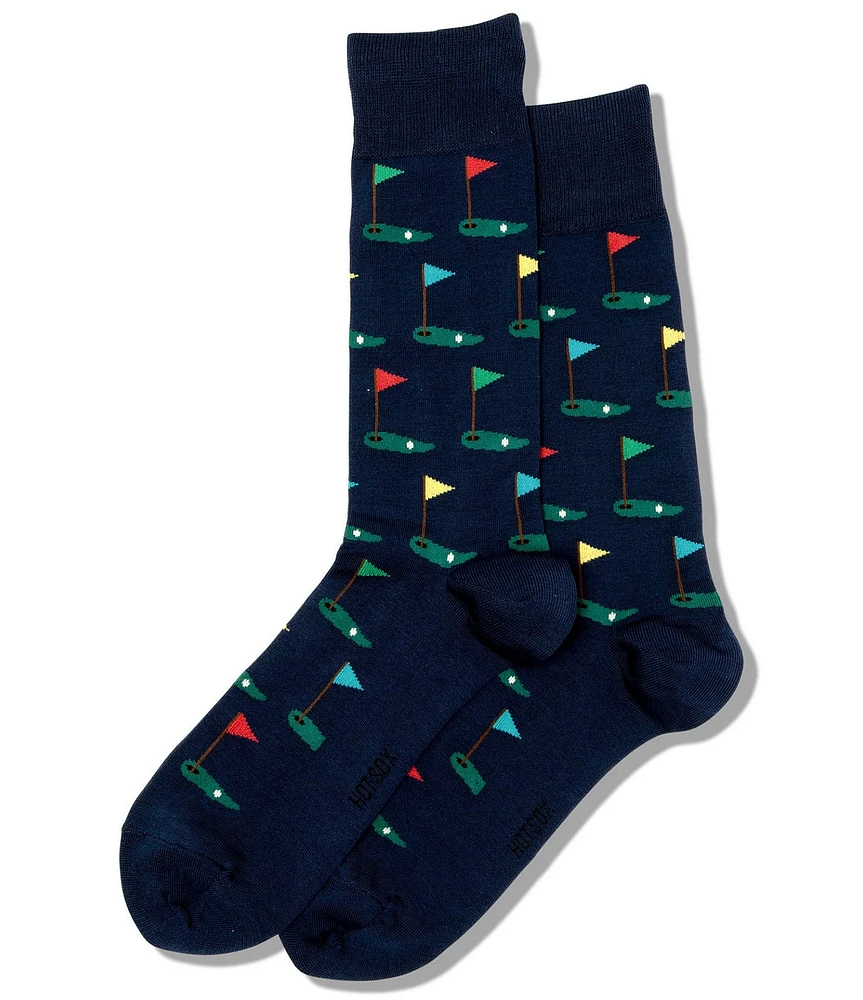 Hot Sox Novelty Golf Crew Socks