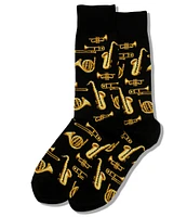 Hot Sox Jazz Instruments Crew Socks