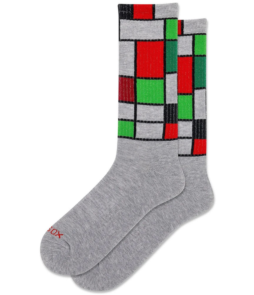 Hot Sox Mondrian Active Crew Socks