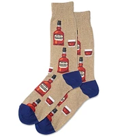 Hot Sox Novelty Bourbon Crew Socks