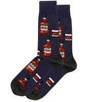 Hot Sox Novelty Bourbon Crew Socks