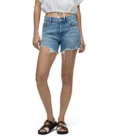 Hudson Jeans Devon High-Rise Frayed Raw Hem Boyfriend Shorts