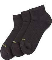 HUE Air Cushion Sport Quarter Top Moisture Control Socks, 3 Pack