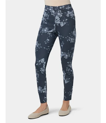 HUE Blue Roses High Rise Denim Leggings