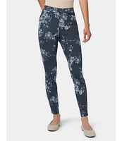 HUE Blue Roses High Rise Denim Leggings