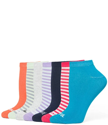 HUE Cotton No Show Liner Socks, 7-pack
