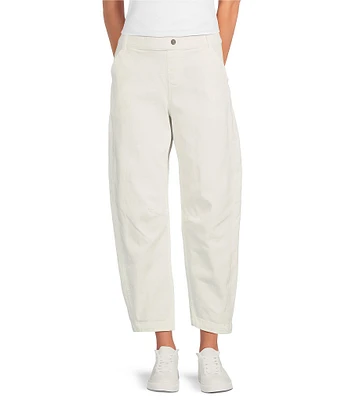 HUE Denim Barrel Leg Skimmer Ankle Pants