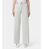 HUE Frayed Edge Wide Leg Denim Pants