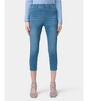 HUE Hi-Rise Ultra Soft Denim Capri Leggings