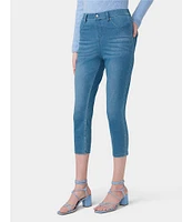 HUE Hi-Rise Ultra Soft Denim Capri Leggings
