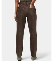 HUE High-Rise Corduroy Straight Leggings