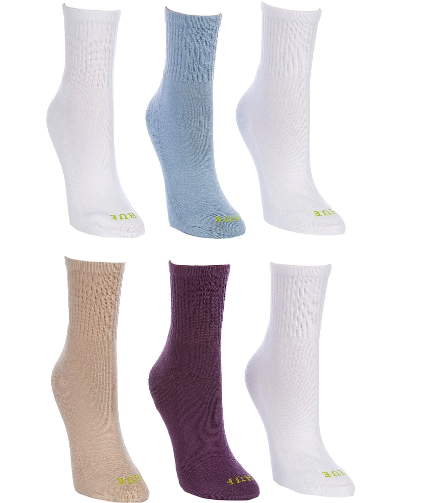 HUE Jam Pack Sport Mini Crew Sock, 6 Pack