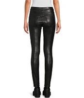 HUE Leatherette Jeans Mid Rise Full Length Leggings